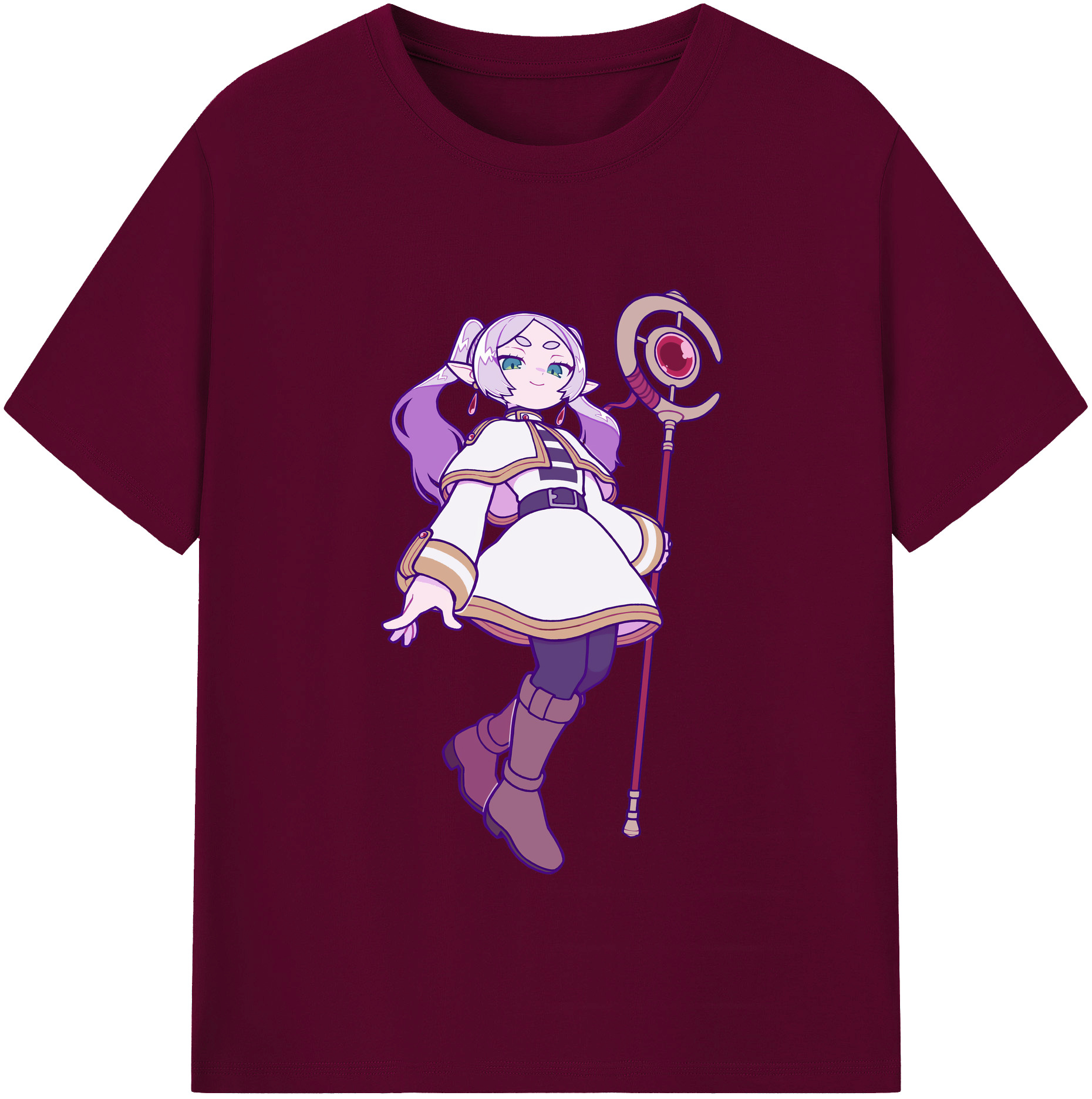 （画像用） 葬送のフリーレン Frieren レディースカジュアルプリントTシャツ（綿100％）